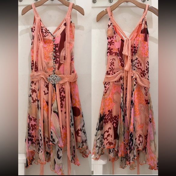 ginger and java | Dresses | Beautiful Silk Dresss With Jeweled | Poshmark